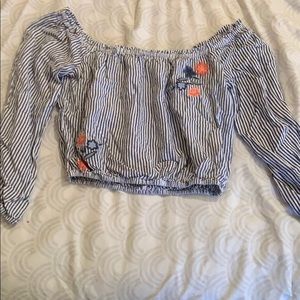 Off the shoulder crop top